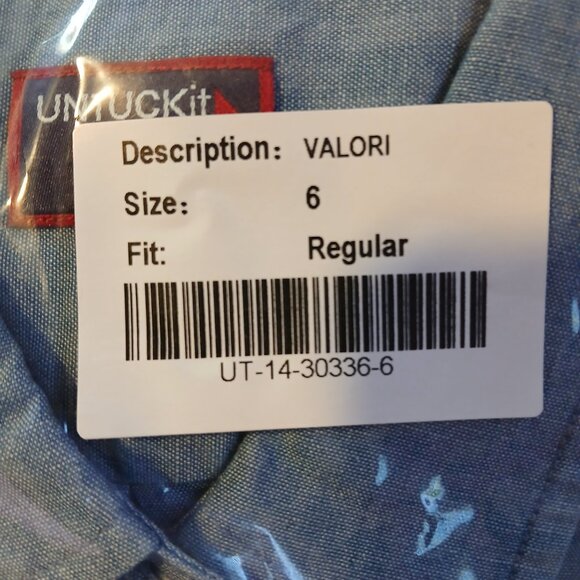 Untuckit Valori Women's Long Sleeve Button Down Chambrey Shirt SZ 6 NWT - Picture 8 of 10